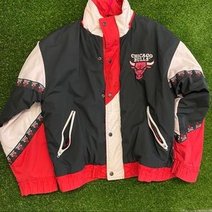 Original 90s Chicago Bulls playoff puffer jacket